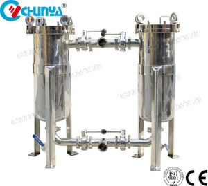 Carcasa de filtro de bolsas dúplex pulido de acero inoxidable para tratamiento de agua